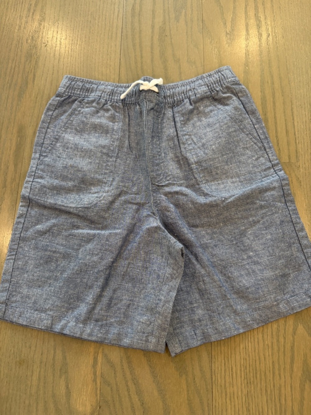Janie and Jack Linen Blue Pull-On Shorts